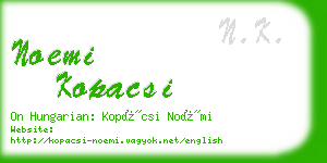 noemi kopacsi business card